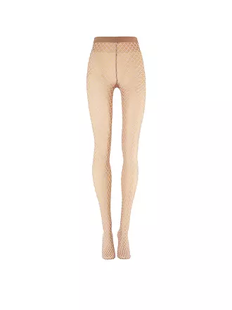 WOLFORD | Medias de moda VELVET NET ILLUSION Fairly Light/White | 